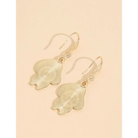 Happy Mushroom Gold Plated Enamel Dangle Earrings - Picture 4 of 5